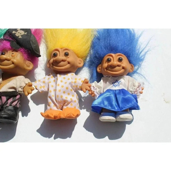 Vintage Lot Of 4 Troll / Trolls (Ace Novelty, Russ) Duck PIRATE Jewish - Picture 3 of 4